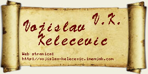 Vojislav Kelečević vizit kartica